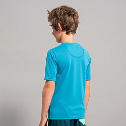 OLAIAN Detské tričko proti UV žiareniu s krátkym rukávom modré tyrkysová 12-13 r (151-160 cm)