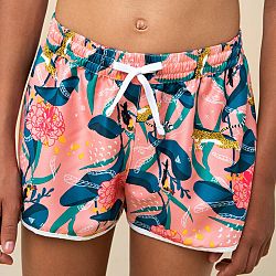 OLAIAN Dievčenské plážové šortky 100 Katy ružové 14-15 r (160-166 cm)