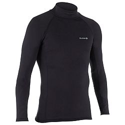 OLAIAN Pánske termo tričko 900 s UV ochranou s dlhým rukávom na surfovanie čierne L