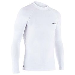 OLAIAN Pánske tričko Top 100 s ochranou proti UV žiareniu s dlhým rukávom biele L