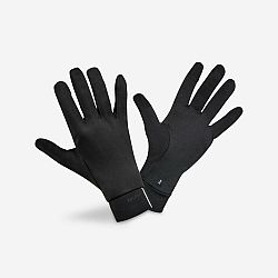 Pánske/dámske dotykové bežecké rukavice Kiprun Warm+ 500 V2 čierne S