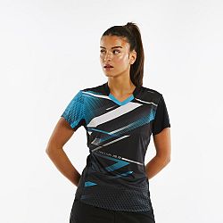 PONGORI Dámske tričko TTP560 na stolný tenis čierno-modré tyrkysová L