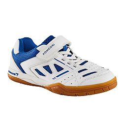 PONGORI Detská obuv TTS 500 Junior na stolný tenis bielo-modrá biela 33