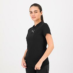 PUMA Dámske bavlnené tričko na fitnes s krátkym rukávom čierne S