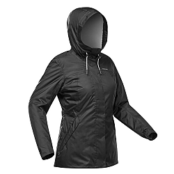 QUECHUA Dámska nepremokavá zimná bunda na turistiku SH500 do -10 °C čierna 2XL