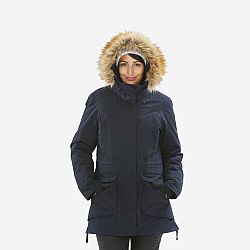 QUECHUA Dámska nepremokavá zimná bunda - parka SH900 na turistiku do -20 °C modrá 2XL
