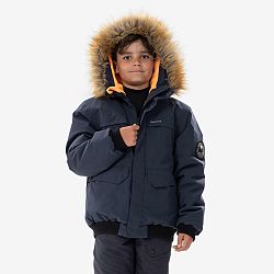 QUECHUA Detská turistická bunda SH100 do -6,5 °C hrejivá a nepremokavá 7-15 rokov modrá 10-11 r (141-150 cm)
