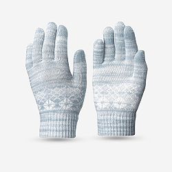 QUECHUA Detské dotykové turistické rukavice SH100 z pleteného materiálu 4-14 rokov modrá 4-6 r