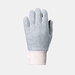QUECHUA Detské fleecové turistické rukavice SH500 6-14 rokov šedá 8 rokov