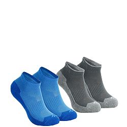QUECHUA Detské nízke turistické ponožky MH100 2 páry modré a sivé modrá 31-34