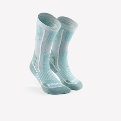 QUECHUA Detské turistické hrejivé ponožky SH500 vysoké 2 páry modrá 31-34