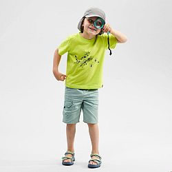 QUECHUA Detské turistické šortky MH500 2 - 6 rokov zelené khaki 4-5 r (103-112 cm)