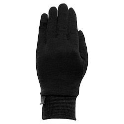 QUECHUA Detské turistické spodné rukavice SH500 dotykové hodvábne 6-14 rokov čierna 10 ROKOV