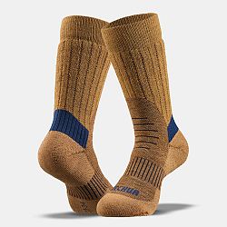 QUECHUA Detské vysoké turistické ponožky SH100 hrejivé 2 páry modrá 23-26