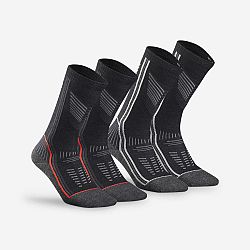 QUECHUA Hrejivé ponožky na turistiku SH900 Mountain vysoké 2 páry čierna 43-46