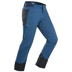 QUECHUA Pánske hrejivé a vodoodolné turistické nohavice SH500 Mountain Ventil modrá XL-2XL (L34)