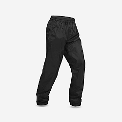 QUECHUA Pánske nepremokavé vrchné nohavice proti dažďu NH500 Imper čierna XL (W37 L34)