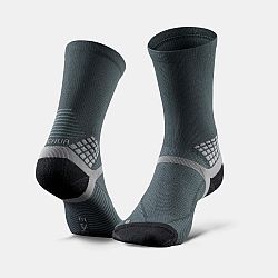 QUECHUA Turistické ponožky Hike 500 vysoké 2 páry čierne šedá 39-42