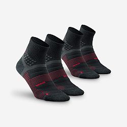 QUECHUA Turistické ponožky Hike 900 polovysoké 2 páry čierne šedá 35-38
