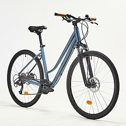 RIVERSIDE Trekingový bicykel 500 nízky rám modrý M