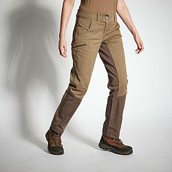 SOLOGNAC Dámske poľovnícke nohavice 500 priedušné hnedé hnedá L-XL