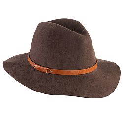 SOLOGNAC Dámsky poľovnícky plstený klobúk 500 vlnený gaštanovohnedý hnedá 60 cm