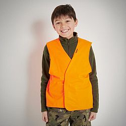 SOLOGNAC Detská poľovnícka vesta fluorescenčná oranžová oranžová 8 rokov