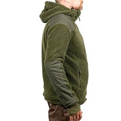 SOLOGNAC Hrejivá kožušinová fleecová mikina 900 zelená khaki S