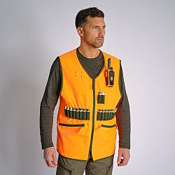 SOLOGNAC Obojstranná poľovnícka vesta 500 reflexná/zelená oranžová 2XL