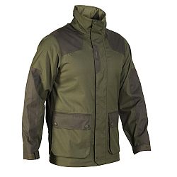 SOLOGNAC Poľovnícka nepremokavá bunda 500 zelená khaki XL
