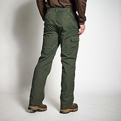 SOLOGNAC Poľovnícke hrejivé nohavice 100 zelené zelená L