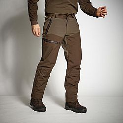 SOLOGNAC Poľovnícke nepremokavé nohavice Renfort 900 gaštanovohnedé hnedá XL