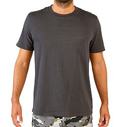 SOLOGNAC Poľovnícke tričko 100 s krátkym rukávom karbónovo sivé šedá S