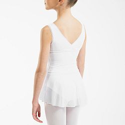 STAREVER Dievčenský baletný trikot 500 biely 12-13 r (149-159 cm)