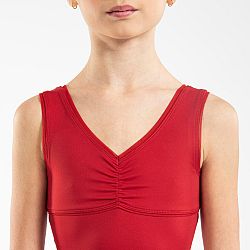 STAREVER Dievčenský baletný trikot 500 červený červená 10-11 r (141-148 cm)