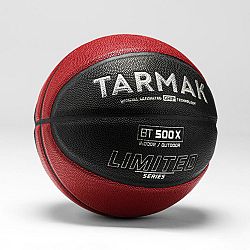TARMAK Basketbalová lopta BT500 Grip LTD veľkosť 7 čierno-červená čierna