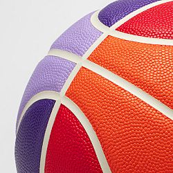TARMAK Basketbalová lopta BT500 Touch veľkosť 6 limitovaná edícia fialovo-červená