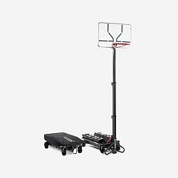 TARMAK Basketbalový kôš B500 Easy Box skladací s kolieskom nastaviteľný 2,40-3,05 m