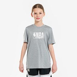 TARMAK Detské basketbalové tričko TS 900 NBA sivé šedá 7-8 r (123-130 cm)