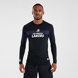 TARMAK Pánske spodné tričko NBA Lakers s dlhým rukávom čierne L
