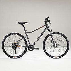 Trekingový bicykel Riverside 700 sivo-oranžový šedá S