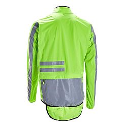 TRIBAN Cyklistická bunda s nepremokavou membránou RC 500 Vi Viz zelená M