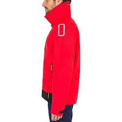 TRIBORD Pánska nepremokavá bunda Sailing 500 červeno-čierna červená L