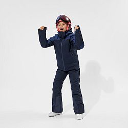 WEDZE Detské lyžiarske hrejivé a nepremokavé nohavice PNF 900 tmavomodré 12 rokov