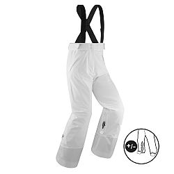 WEDZE Detské lyžiarske nohavice PNF 900 s trakmi biele 8 rokov