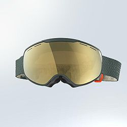 WEDZE Lyžiarske a snowboardové okuliare G 900 S3 do pekného počasia kaki L