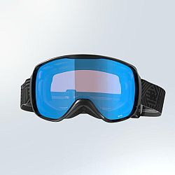 WEDZE Lyžiarske a snowboardové okuliare G500 S1 pre deti aj dospelých do zlého počasia čierne L