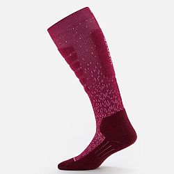 WEDZE Lyžiarske ponožky 100 JQT bordové fialová 35-38