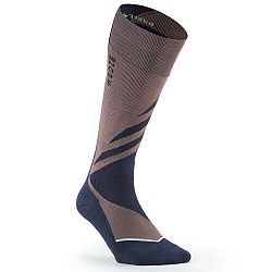 WEDZE Lyžiarske ponožky 500 hnedo-modré 38-40