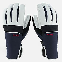 WEDZE Lyžiarske rukavice 550 tmavomodro-biele modrá XL